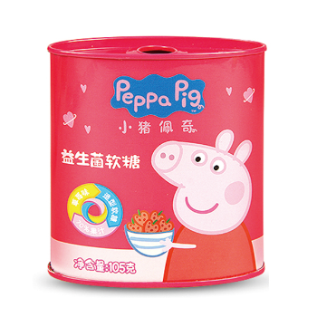 小猪佩奇益生菌软糖草莓味105g|零食加盟连锁